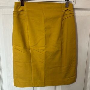 Express yellow mini pencil skirt size 00​
